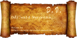 Dévald Veronika névjegykártya