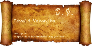 Dévald Veronika névjegykártya