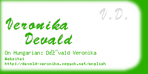 veronika devald business card